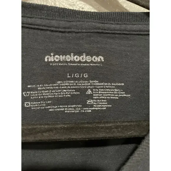 Mermaid Man And Barnacle T Shirt Men’s Size L Black Graphic Print Sponge Bob - Picture 3 of 6